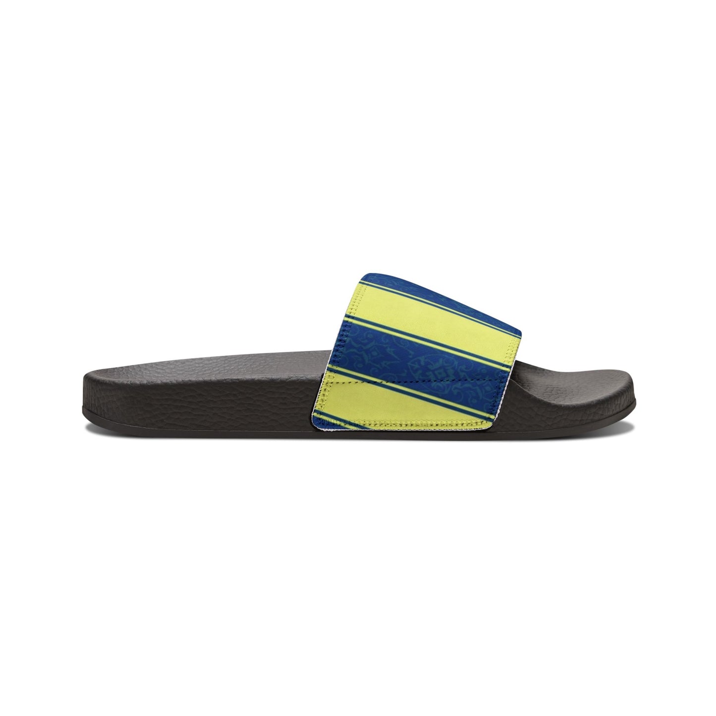 Ciabatte a Fascia Estive a Righe Blu e Lime
