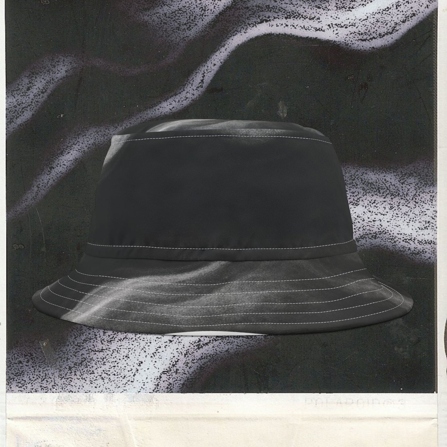 Cappello délavé Bianco Nero