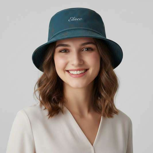 Cappello délavé Celeste Arancio