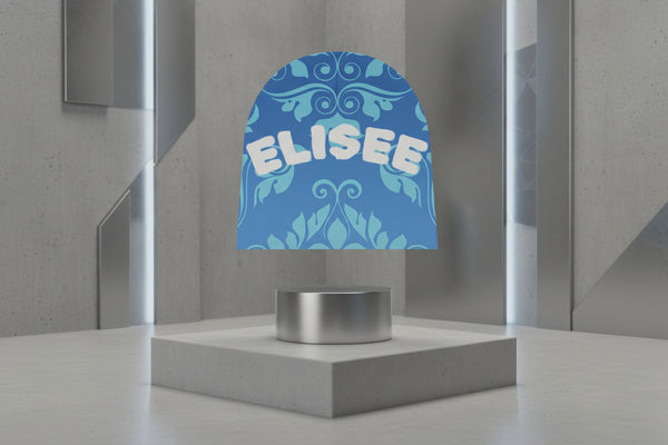 Berretto Elisee Stile Barocco Azzurro Ricamo Celestino