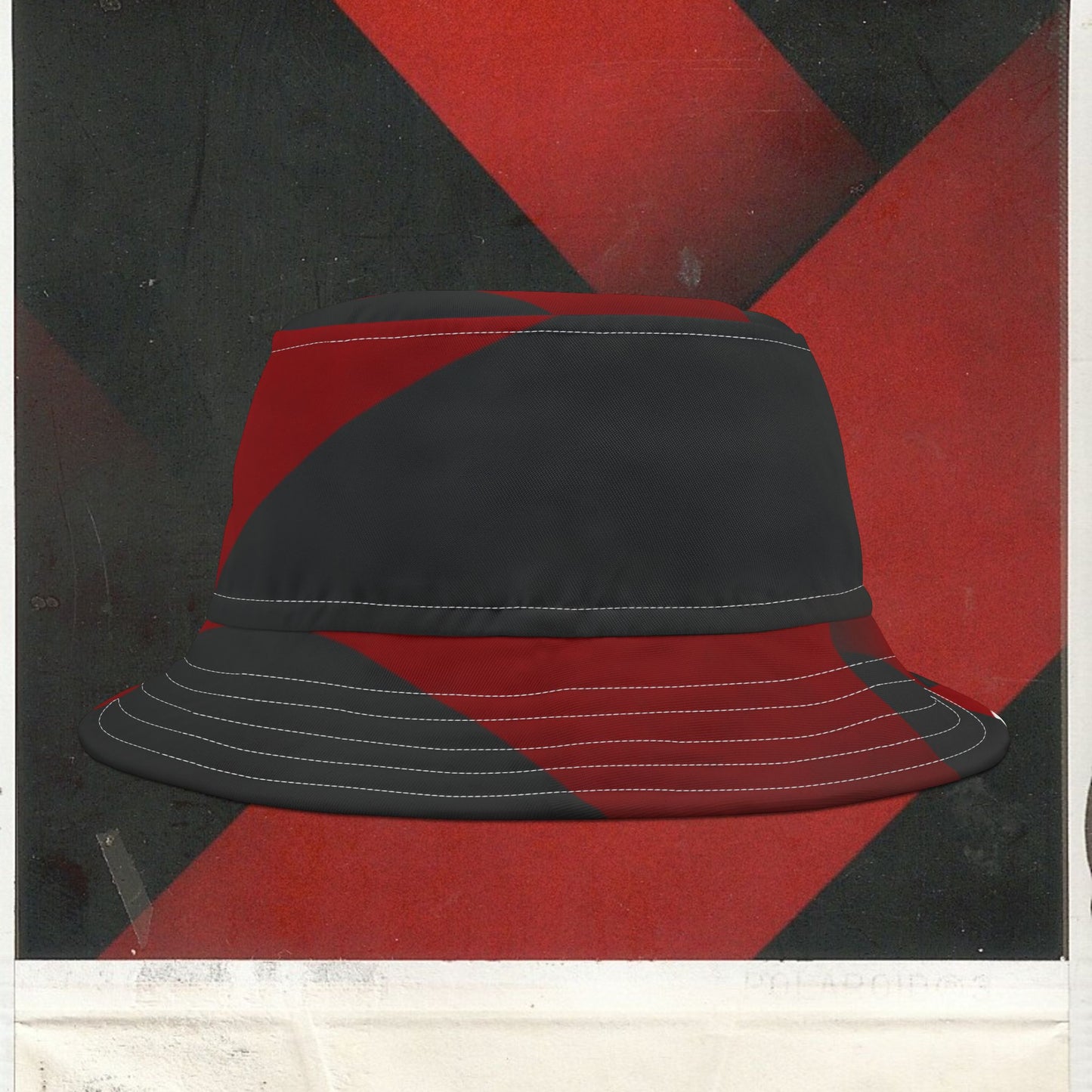 Cappello délavé Rosso Nero