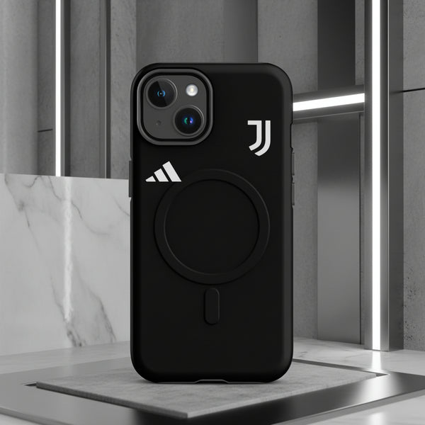 Cover Juventus T-Shirt Style Black resistente MagSafe® per iPhone®