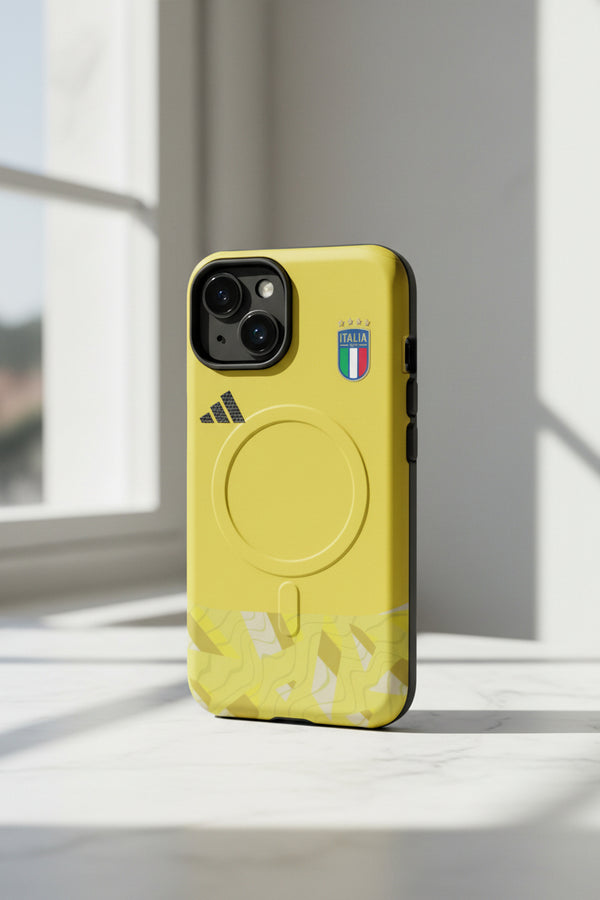 Cover Italia Goalkeeper Gialla 2026 resistente MagSafe® per iPhone®