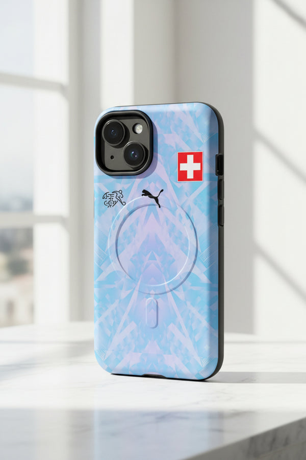 Cover Svizzera Azzurro Goalkeeper 2026 resistente MagSafe® per iPhone®