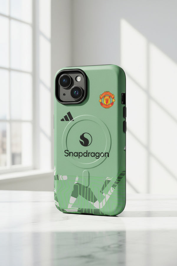 Cover Manchester United Kit Goalkeeper s.s. 26/27 resistente MagSafe® per iPhone®