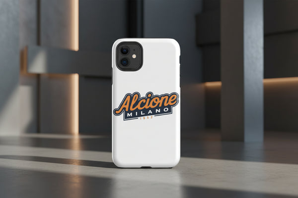Cover iPhone rigida Alcione Milano T-Shirt White Classic