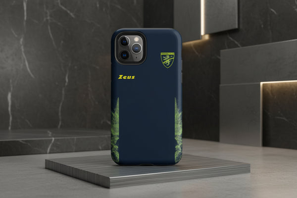 Cover iPhone rigida Frosinone T-Shirt Blu Stile Marmo