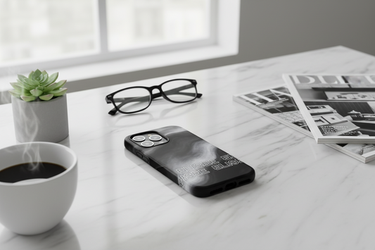 Cover iPhone rigida Elisee Bianco Nero
