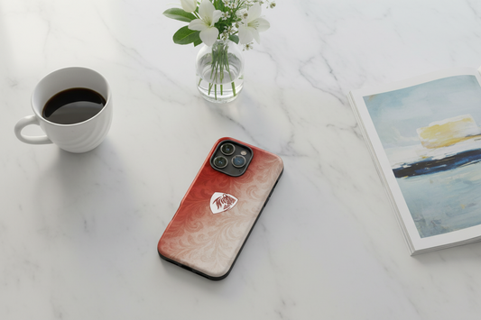 Cover iPhone rigida Elisee Artistico Bianco Rosso