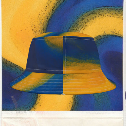 Cappello délavé Giallo Blu