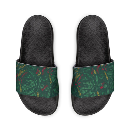 Ciabatte Slide Green Pattern