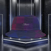 Cappello délavé Rosso Blu a Scacchi