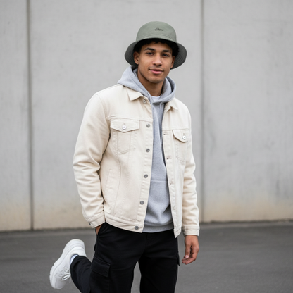 Cappello délavé Grigio Chiaro