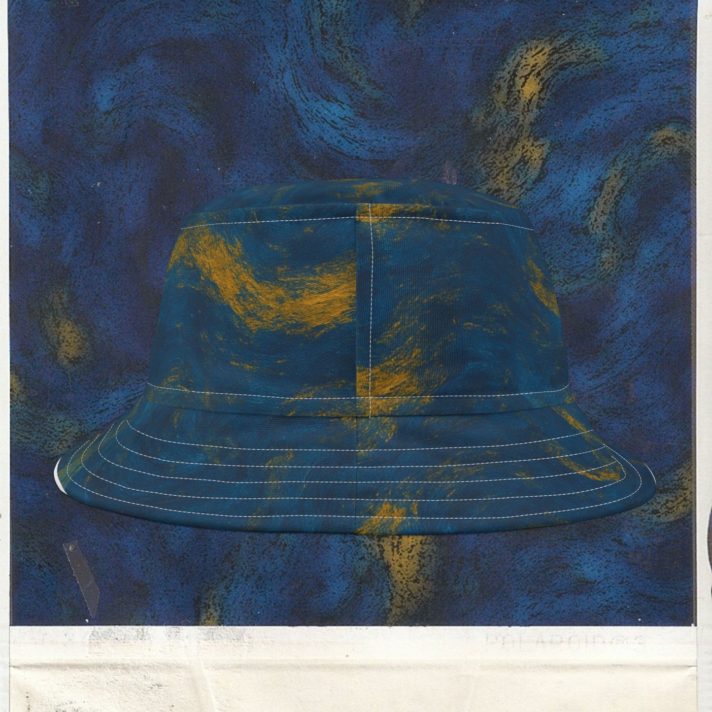 Cappello délavé Blu Giallo