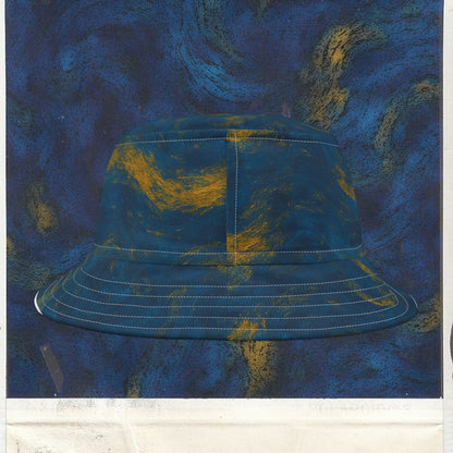 Cappello délavé Blu Giallo