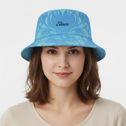 Cappello délavé Bianco Azzurro Stile Barocco/Rococò