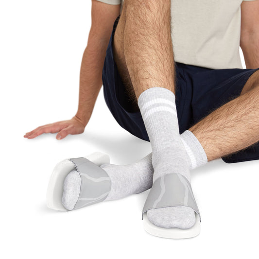 Ciabatte a Fascia con Motivo a Onde