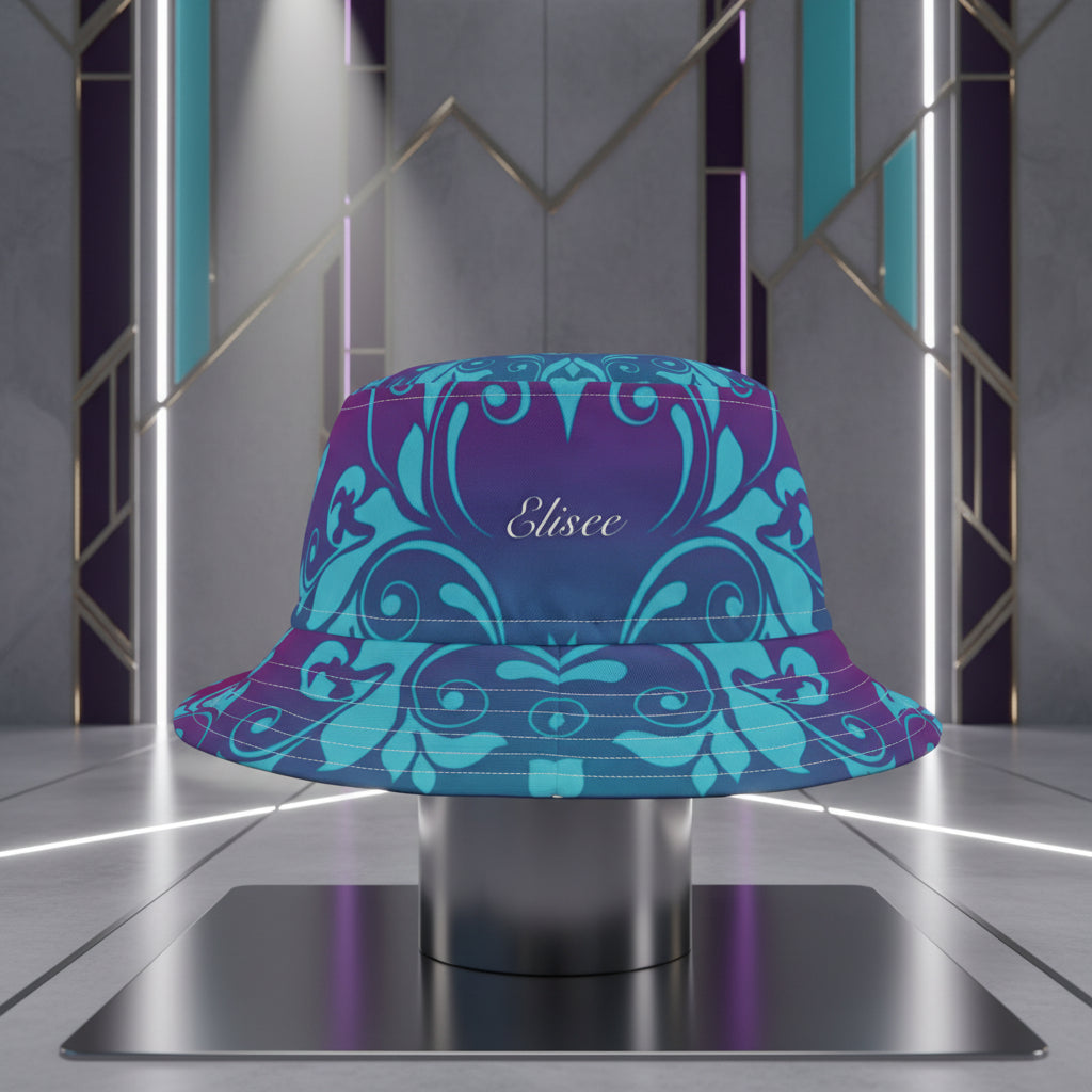 Cappello délavé Viola Rosso Celeste Stile Barocco/Rococò
