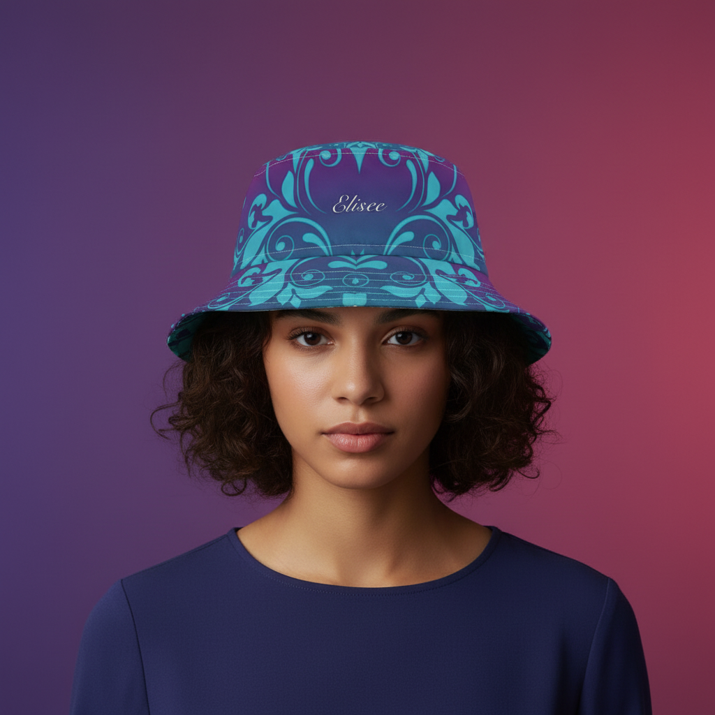 Cappello délavé Viola Rosso Celeste Stile Barocco/Rococò