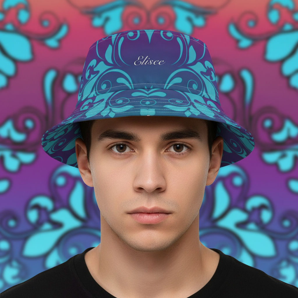 Cappello délavé Viola Rosso Celeste Stile Barocco/Rococò