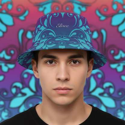 Cappello délavé Viola Rosso Celeste Stile Barocco/Rococò