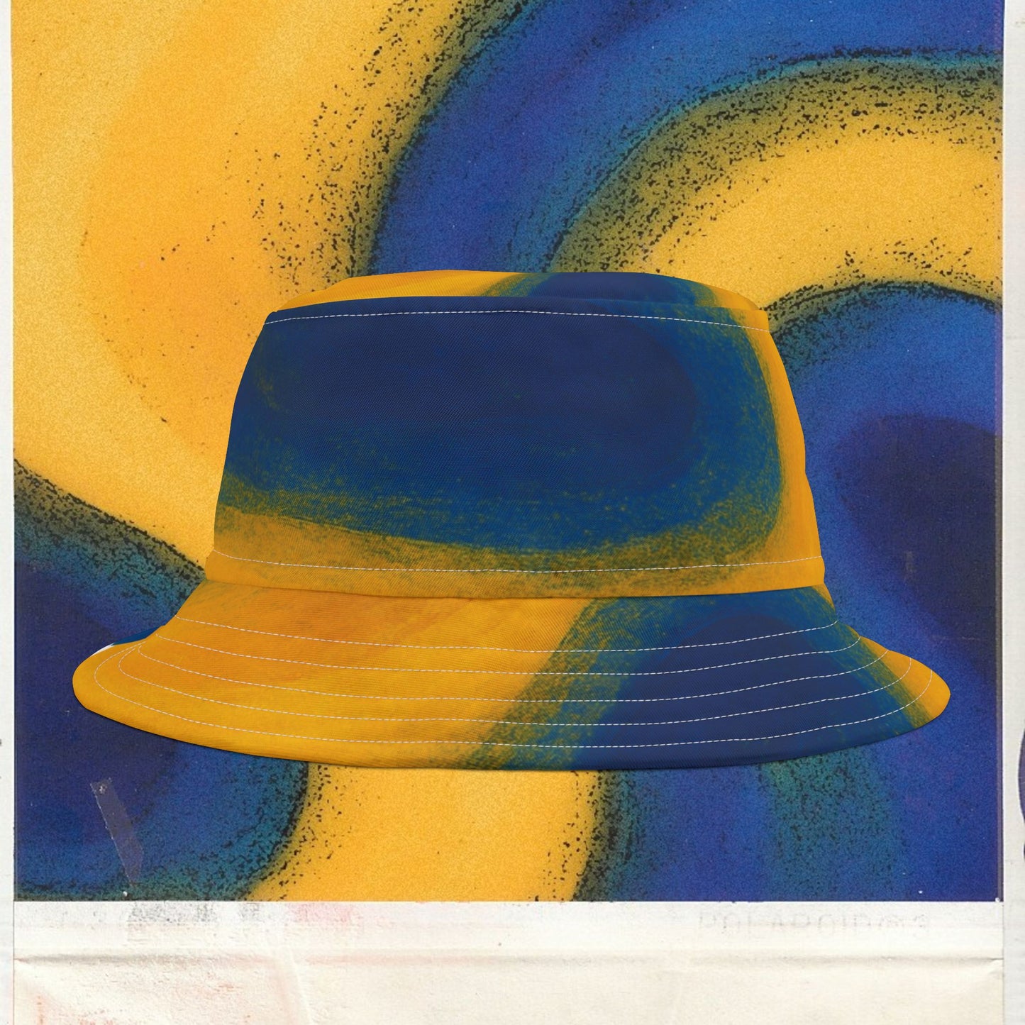 Cappello délavé Giallo Blu