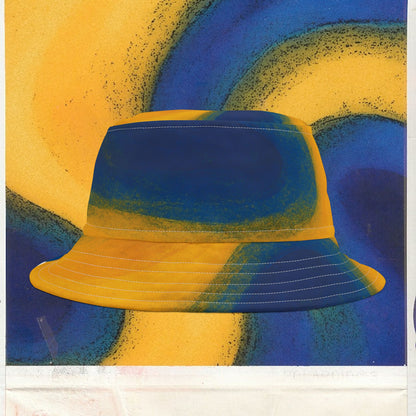 Cappello délavé Giallo Blu