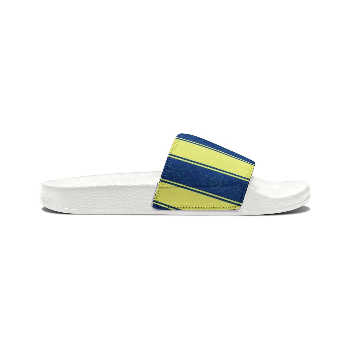 Ciabatte a Fascia Estive a Righe Blu e Lime