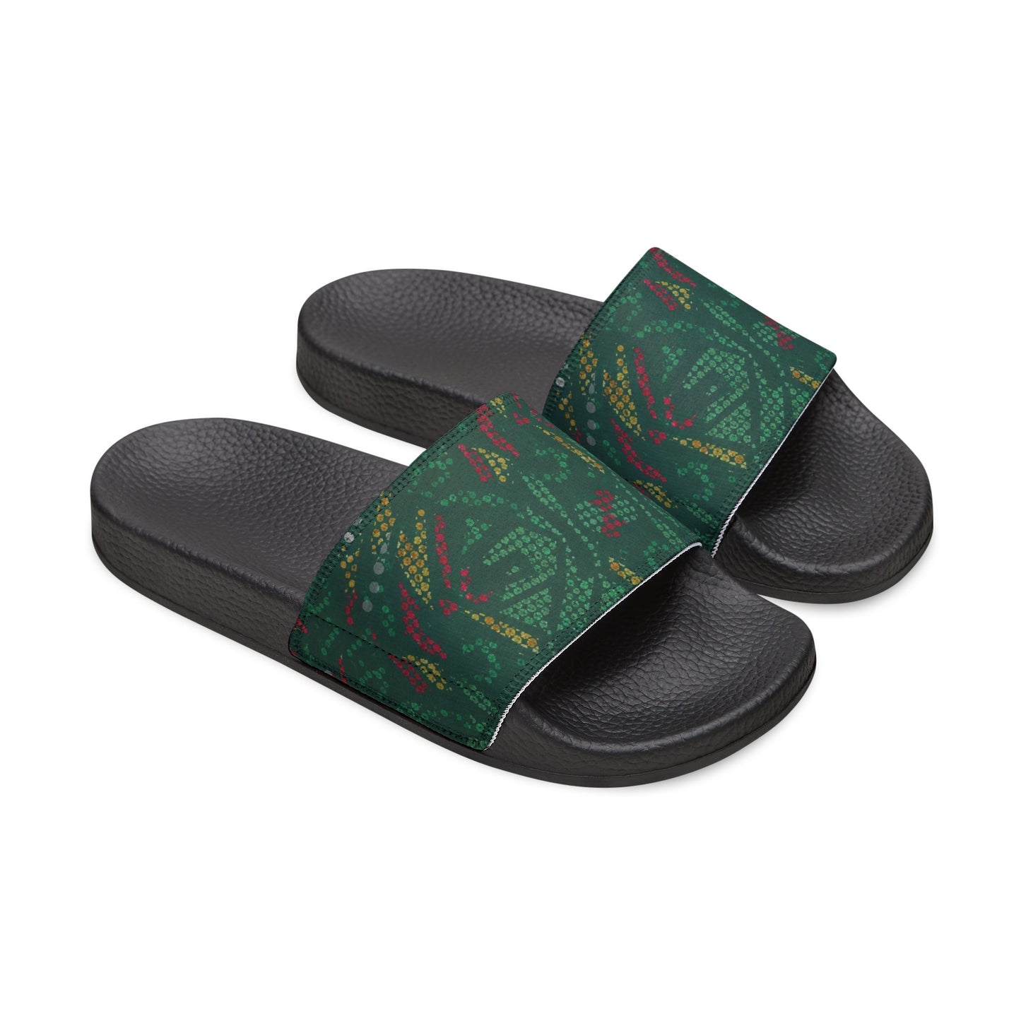 Ciabatte Slide Green Pattern