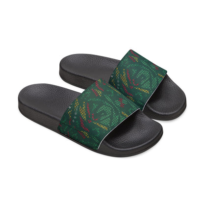 Ciabatte Slide Green Pattern