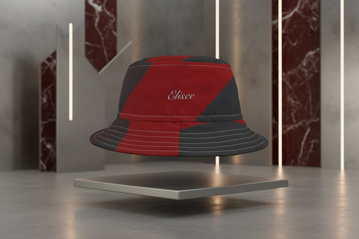 Cappello délavé Rosso Nero
