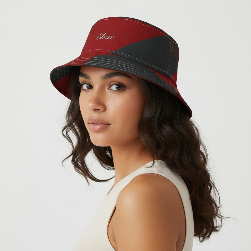 Cappello délavé Rosso Nero
