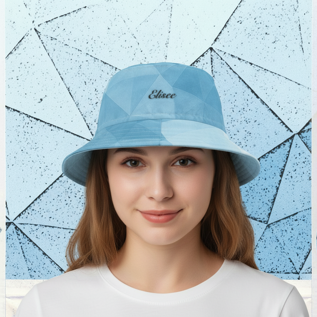 Cappello délavé Celeste Ghiaccio