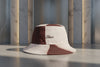 Cappello délavé Bianco Rosso Scuro