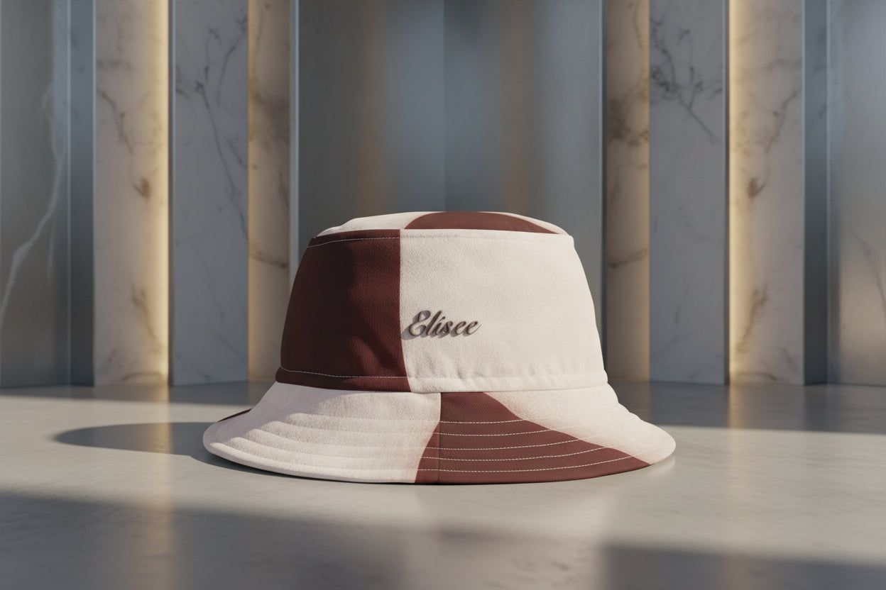 Cappello délavé Bianco Rosso Scuro