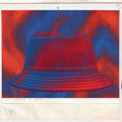 Cappello délavé Rosso & Blu