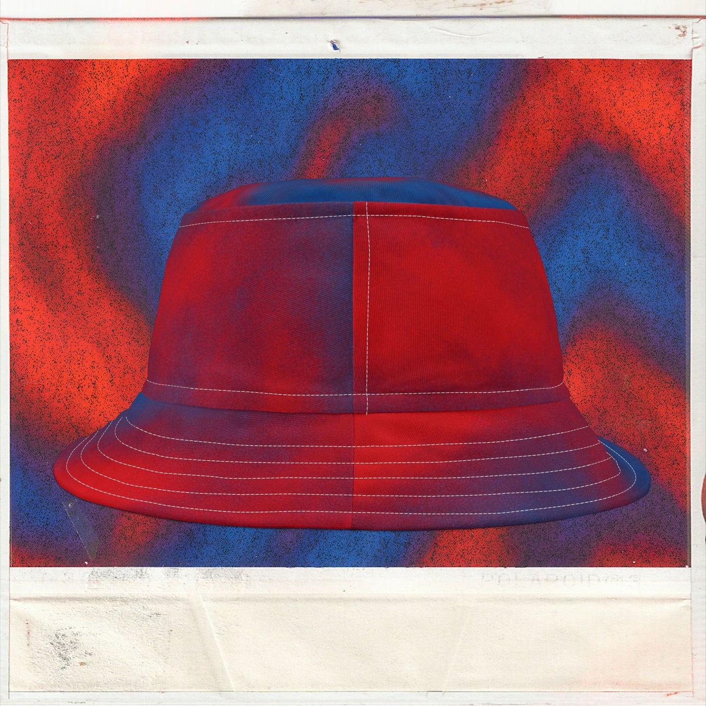 Cappello délavé Rosso & Blu