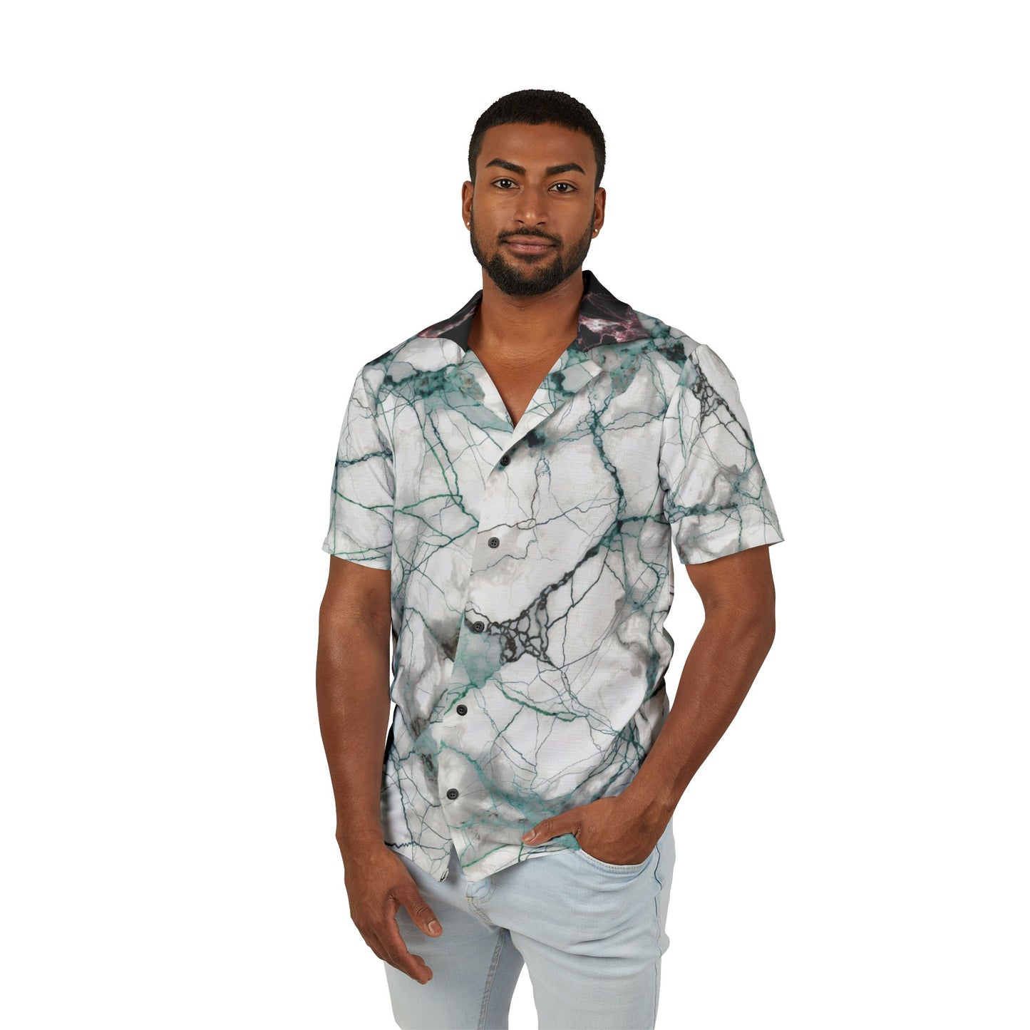 Camicia Marmorizzata Bianca