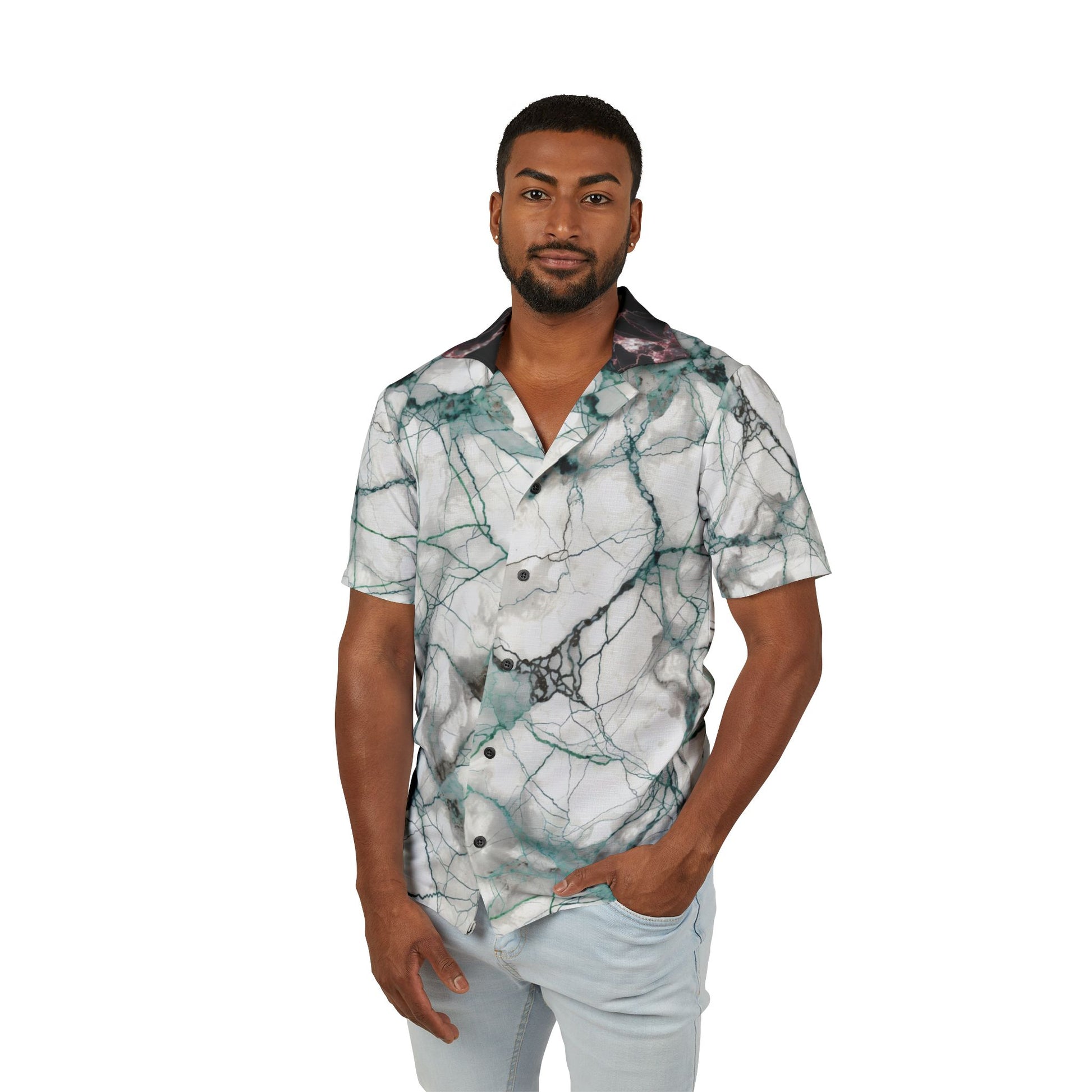 Camicia Marmorizzata Bianca