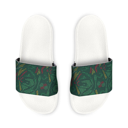 Ciabatte Slide Green Pattern