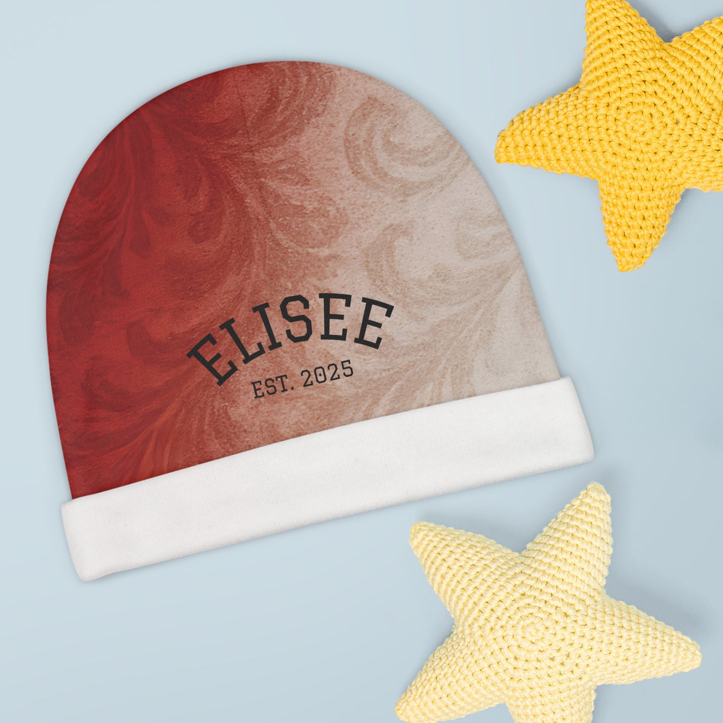 Berretto Elisee Bianco Rosso Sfumato Stile Gotico