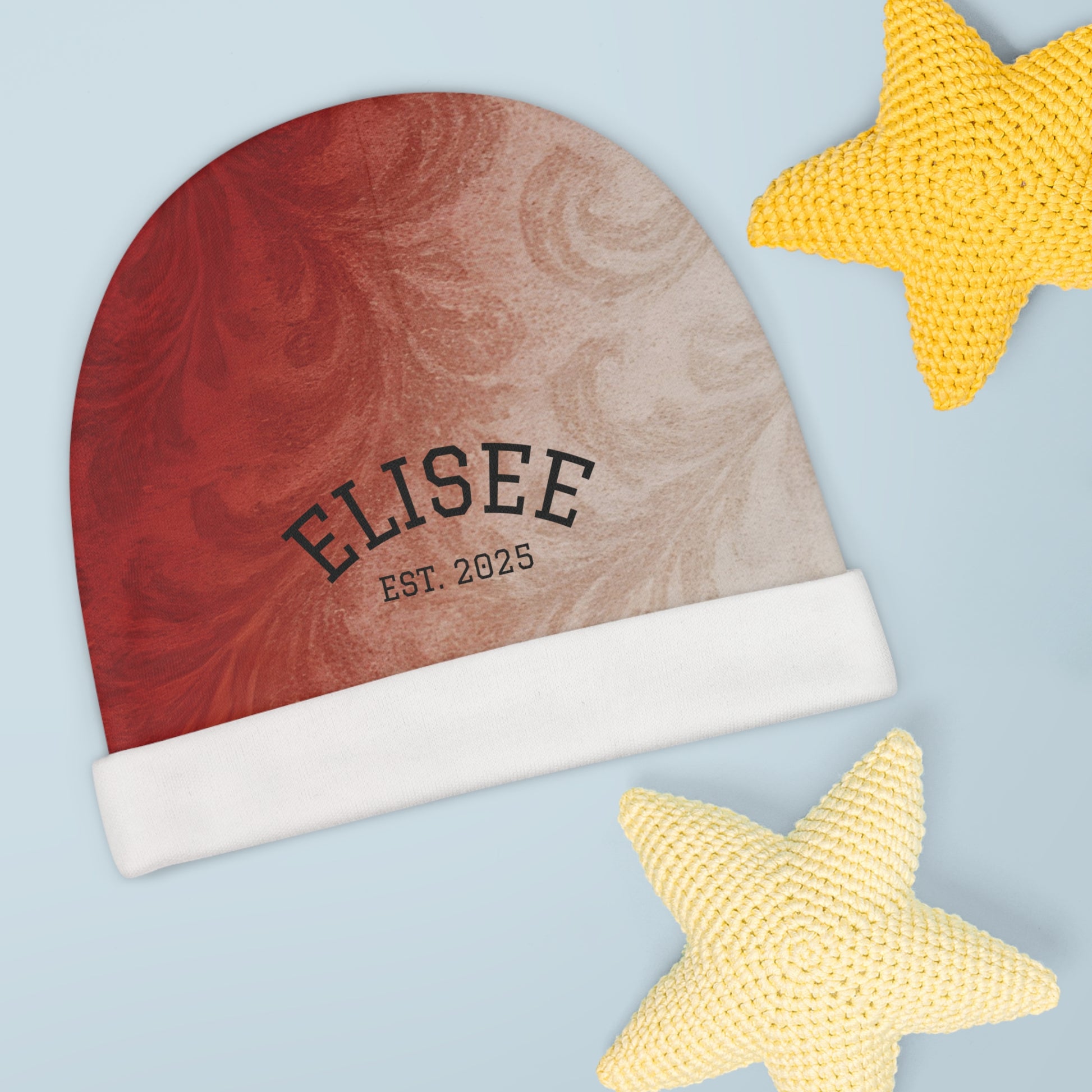 Berretto Elisee Bianco Rosso Sfumato Stile Gotico