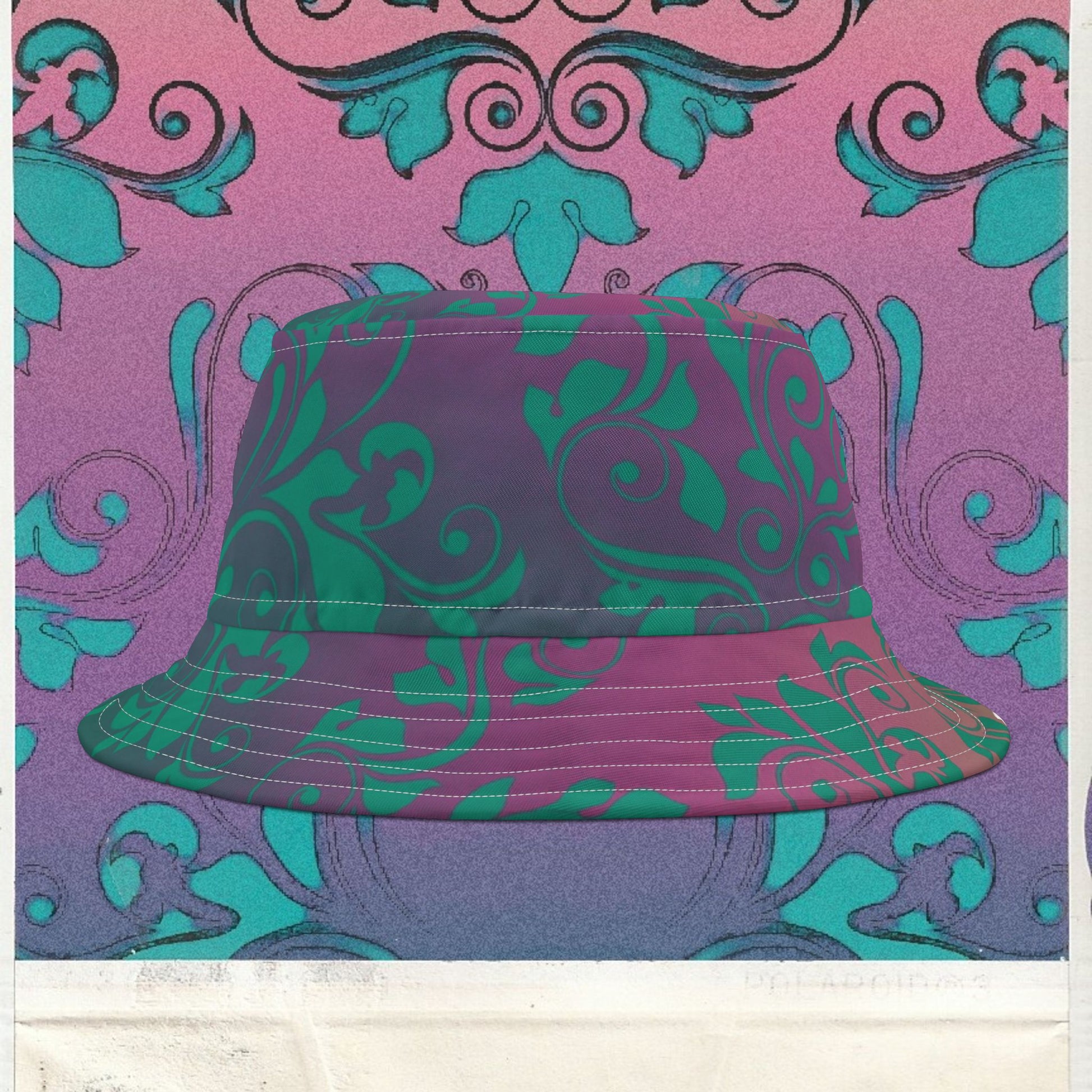 Cappello délavé Rosso Rosa Verde Stile Barocco/Rococò