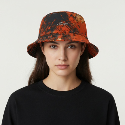 Cappello délavé Arancio Nero