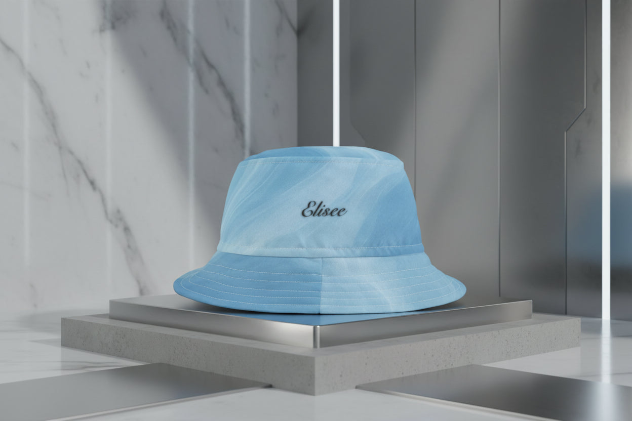 Cappello délavé Bianco Celeste Sfumato