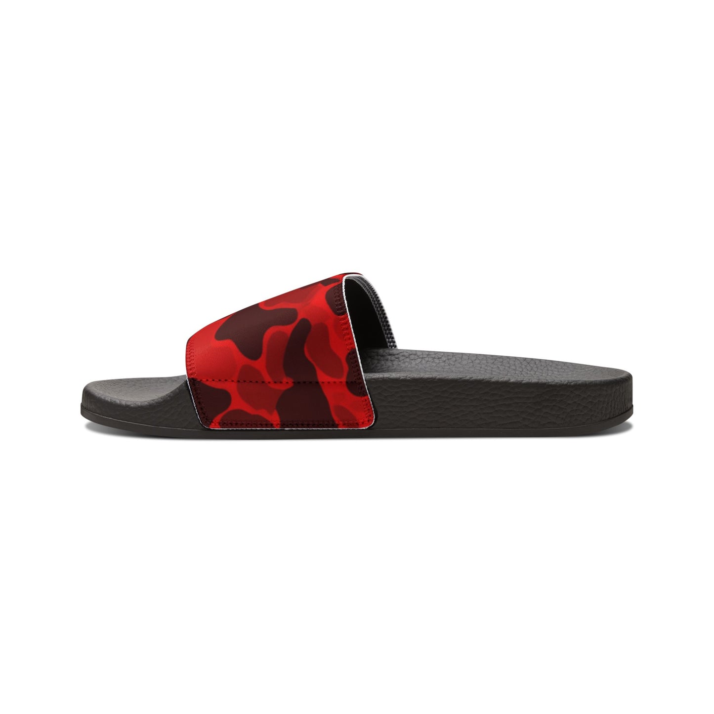 Ciabatte a Fascia con Motivo Camouflage Rosso