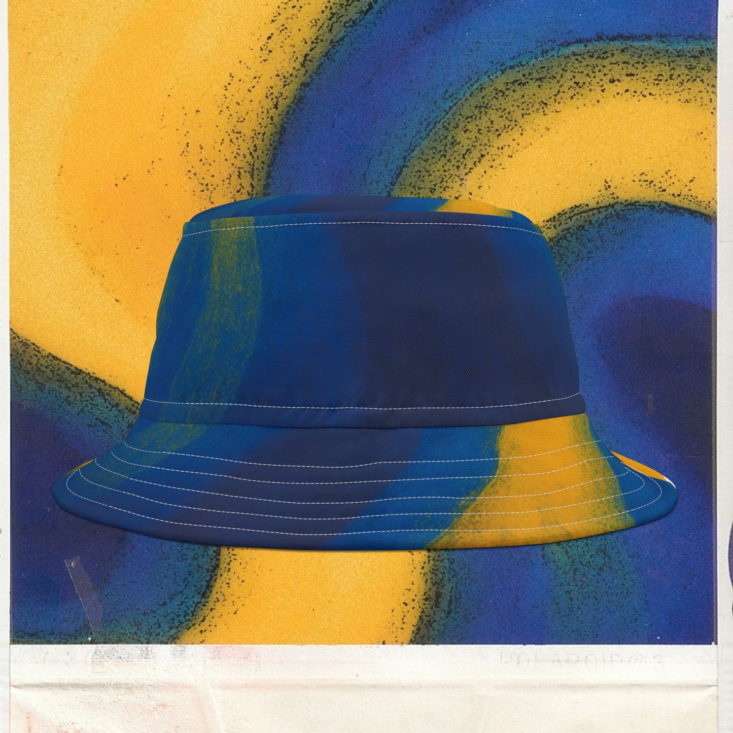 Cappello délavé Giallo Blu