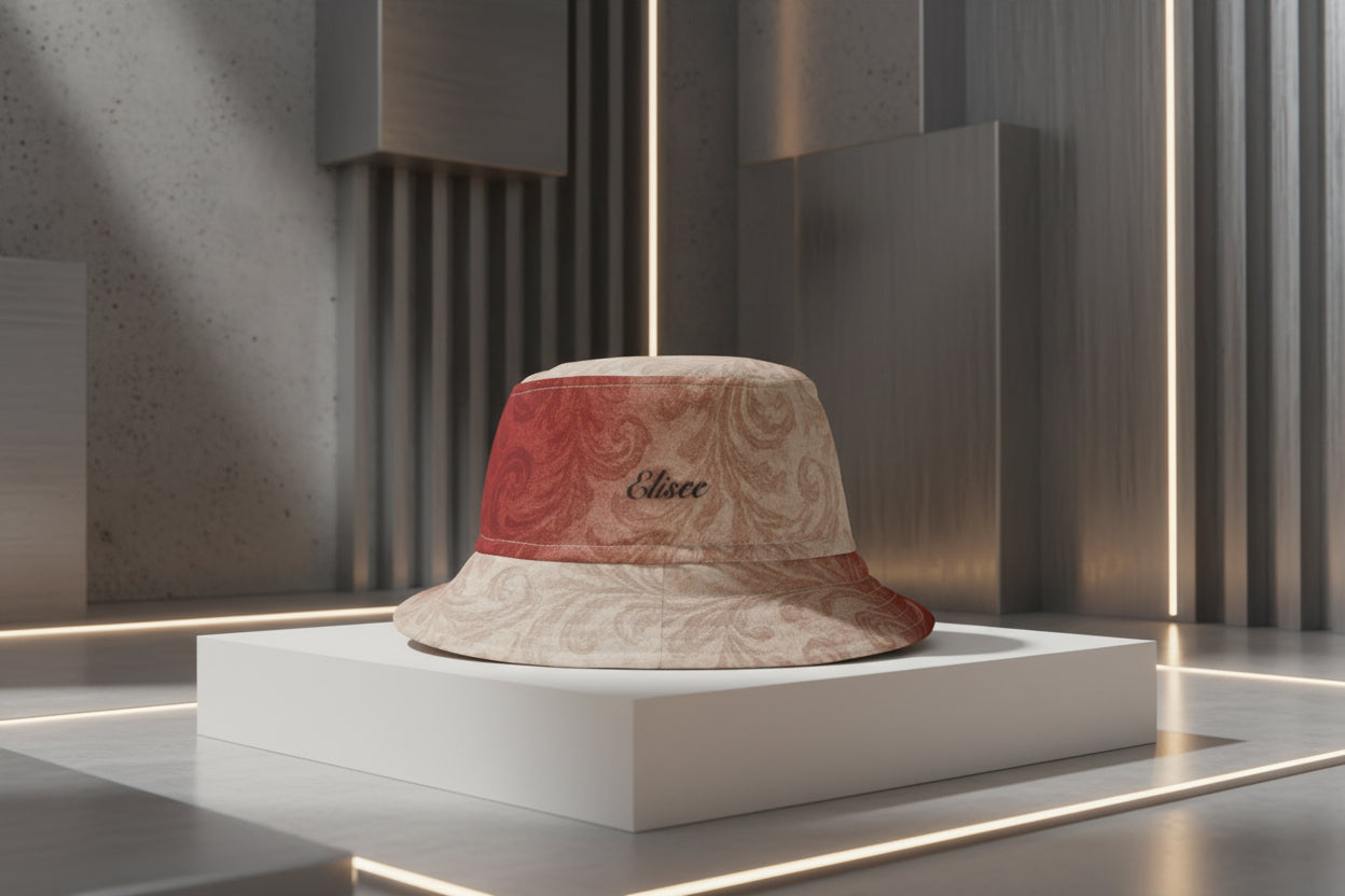 Cappello délavé Bianco Rosso
