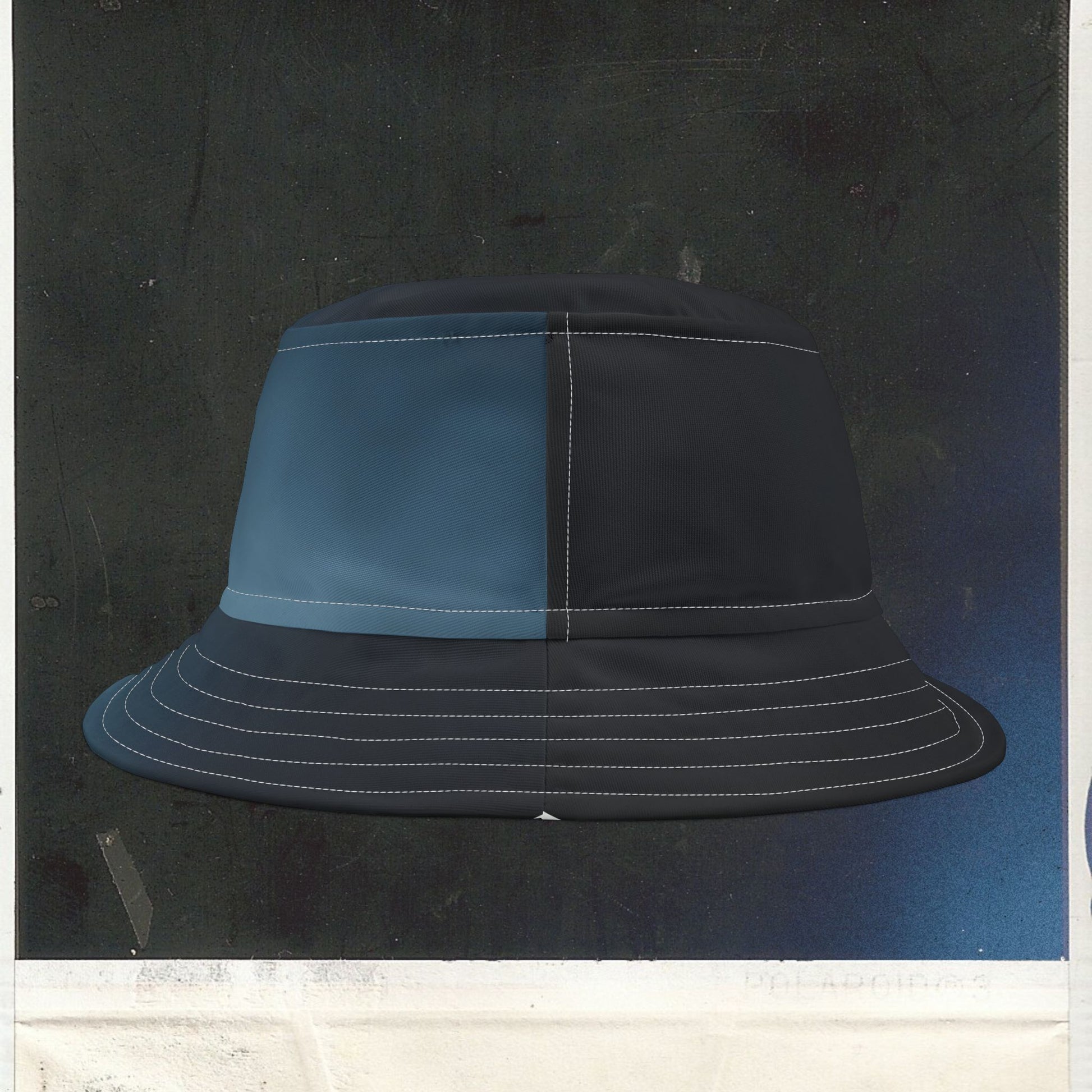 Cappello délavé Nero Blu Celeste
