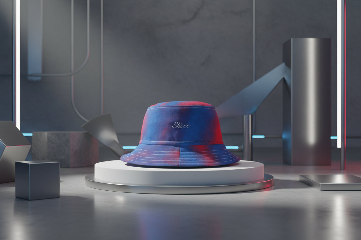 Cappello délavé Rosso & Blu